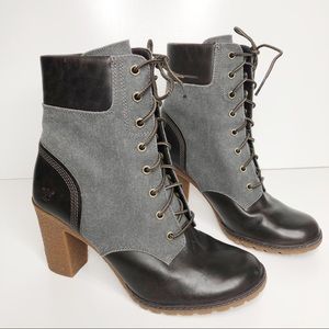 TIMBERLAND Glancy Mixed Media Heeled Boots